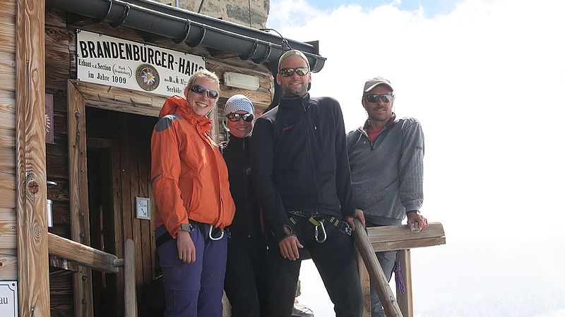 High alpine hut to hut trekking